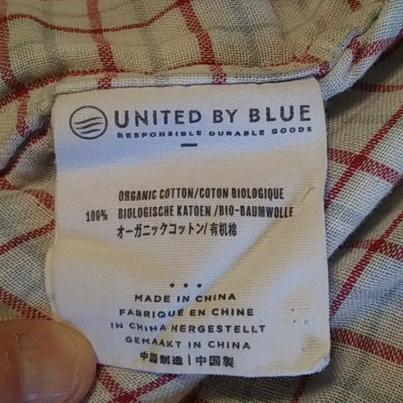 United By Blue Organic Cotton Button Up Shirt, VGUC - Picture 10 of 10